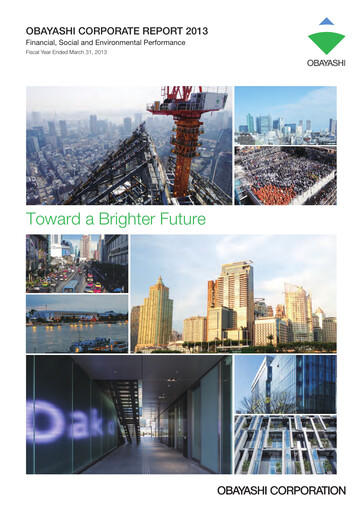 Thumbnail Obayashi Annual Report fy2013