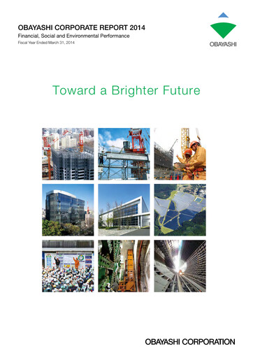 Thumbnail Obayashi Annual Report fy2014