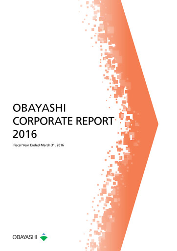 Thumbnail Obayashi Annual Report fy2016