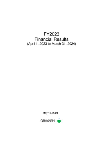 Thumbnail Obayashi Financial Report 2023