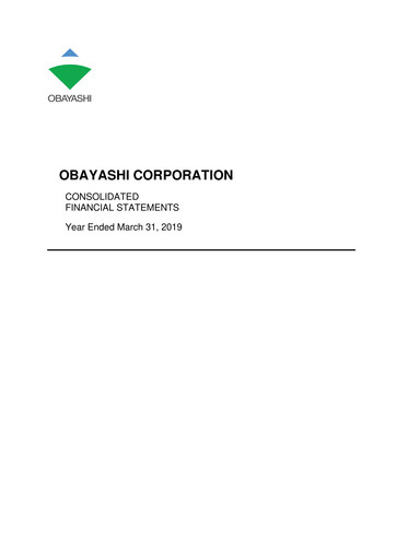 Thumbnail Obayashi Financial Statement fy2018