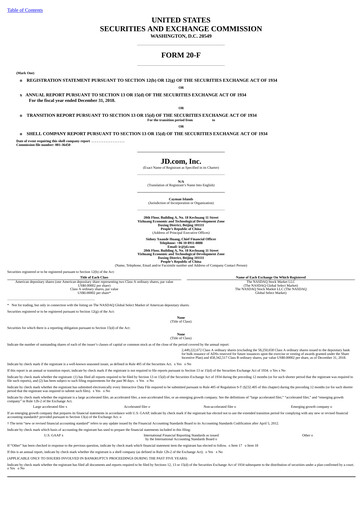 Miniature JD.com Rapport annuel 2018