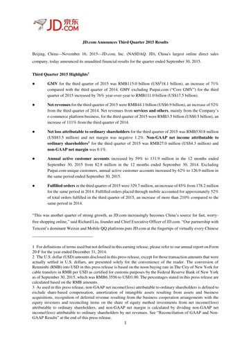 Thumbnail Jingdong Mall Financial Statement 2015-q3