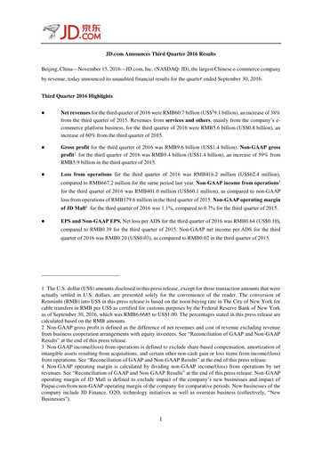 Thumbnail Jingdong Mall Financial Statement 2016-q3