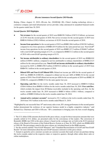 Thumbnail Jingdong Mall Financial Statement 2019-q2