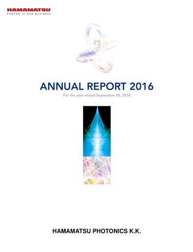 Thumbnail Hamamatsu
 Annual Report fy2016