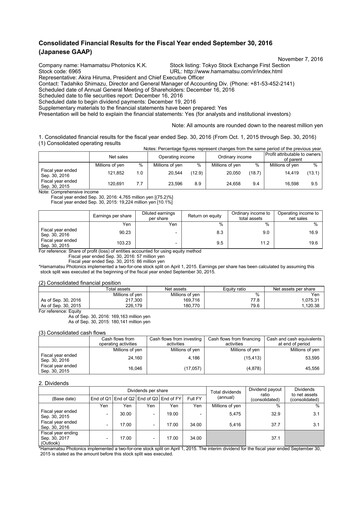 Thumbnail Hamamatsu
 Financial Statement fy2016