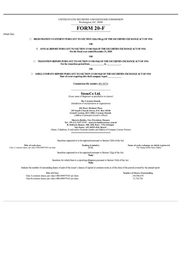 Thumbnail StoneCo Annual Report 2020