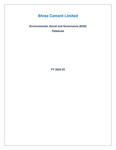 Thumbnail Shree Cement
 ESG Report 2024-2025