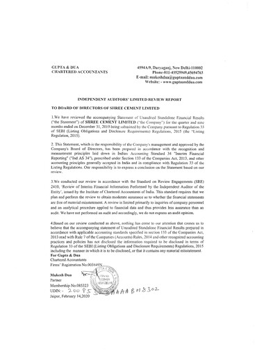 Thumbnail Shree Cement
 Quarterly Report 2019-q3