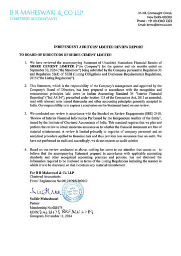 Thumbnail Shree Cement
 Quarterly Report 2024-q2