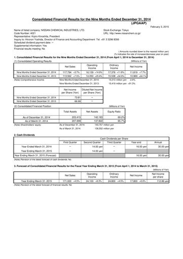 Thumbnail Nissan Chemical Quarterly Report 2014-q3