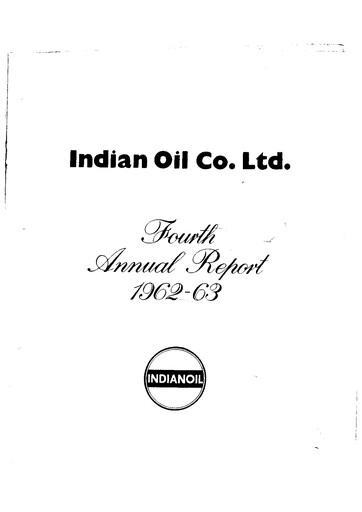 Vorschaubild Indian Oil Jahresbericht 1962-1963