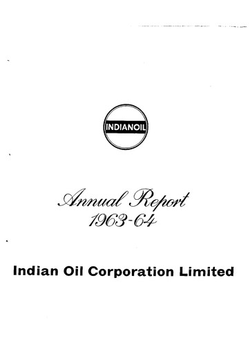 Vorschaubild Indian Oil Jahresbericht 1963-1964
