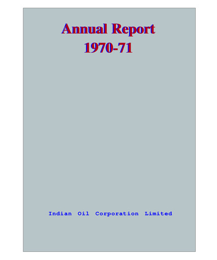 Vorschaubild Indian Oil Jahresbericht 1970-1971