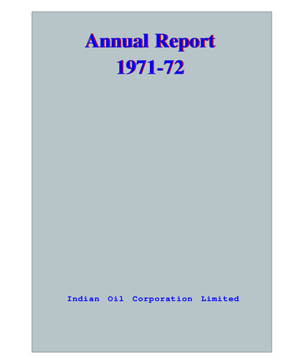 Vorschaubild Indian Oil Jahresbericht 1971-1972