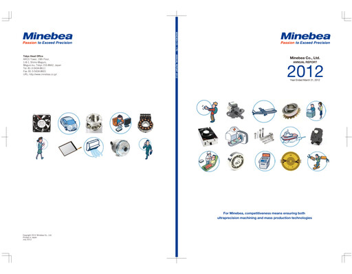 Thumbnail MinebeaMitsumi
 Annual Report 2012