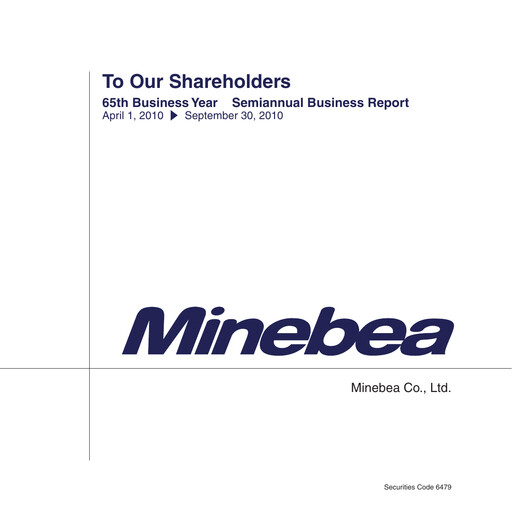 Thumbnail MinebeaMitsumi
 Half-year Report 2010-h1
