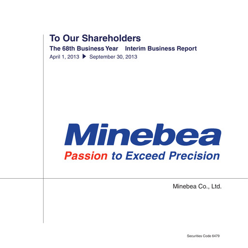 Thumbnail MinebeaMitsumi
 Half-year Report 2013-h1