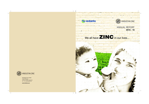 Thumbnail Hindustan Zinc
 Annual Report 2015-2016