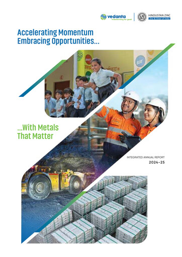 Thumbnail Hindustan Zinc
 Annual Report 2024-2025