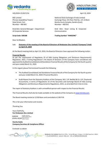Thumbnail Hindustan Zinc
 Financial Statement 2023-2024
