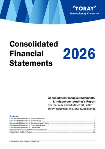 Miniature Toray Industries
 Bilan financier fy2026