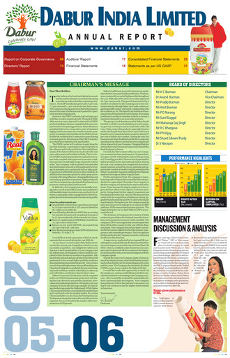 Miniature Dabur Rapport annuel 2005-2006