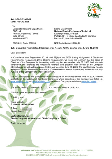 Thumbnail Dabur Quarterly Report 2026-q1