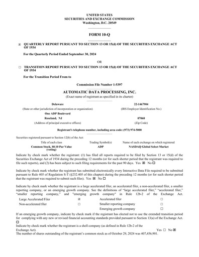 Thumbnail Automatic Data Processing Quarterly Report 2025-q1