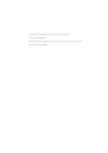 Thumbnail Airports of Thailand Financial Statement fy2025