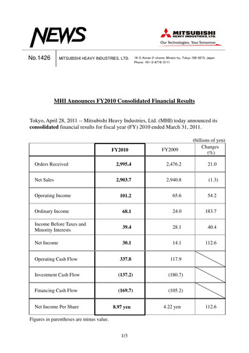 Vorschaubild Mitsubishi Heavy Industries Finanzbericht 2010