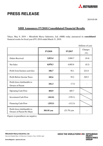 Vorschaubild Mitsubishi Heavy Industries Finanzbericht 2018