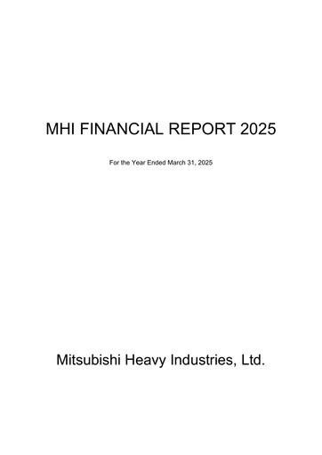 Thumbnail Mitsubishi Heavy Industries Financial Statement 2025