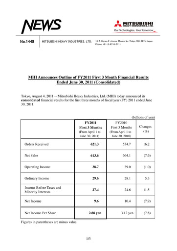 Vorschaubild Mitsubishi Heavy Industries Quartalsbericht 2011-q1
