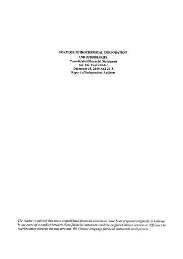 Thumbnail Formosa Petrochemical
 Financial Statement 2019