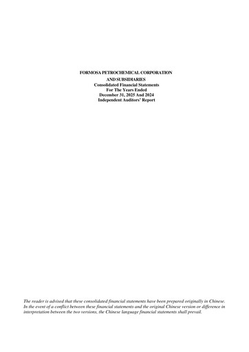Thumbnail Formosa Petrochemical
 Financial Statement 2025