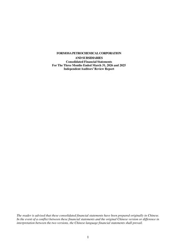 Thumbnail Formosa Petrochemical
 Quarterly Report 2026-q1