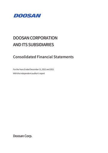 Thumbnail Doosan Financial Statement 2022