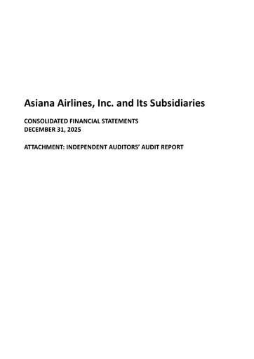 Thumbnail Asiana Airlines
 Financial Statement 2025