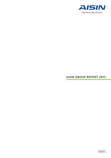 Thumbnail Aisin Seiki
 Annual Report 2013