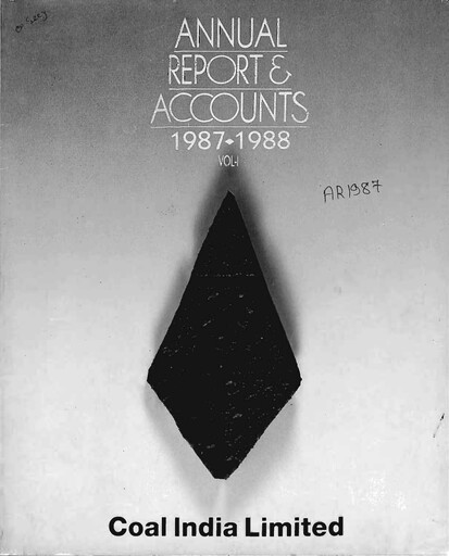 Thumbnail Coal India Annual Report 1987-1988