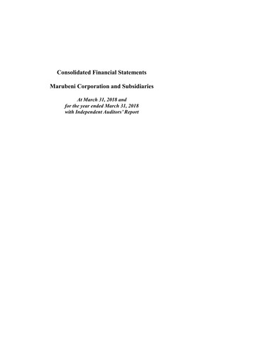 Thumbnail Marubeni
 Financial Statement fy2018