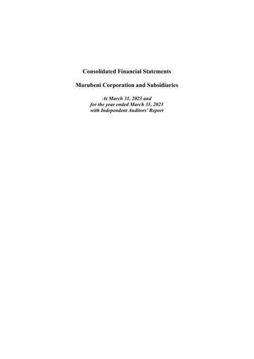 Thumbnail Marubeni
 Financial Statement fy2023