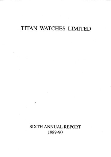 Thumbnail Titan Company Annual Report 1989-1990