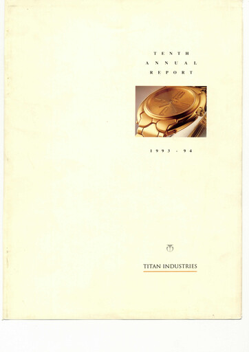 Thumbnail Titan Company Annual Report 1993-1994