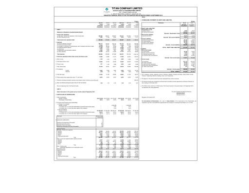 Vorschaubild Titan Company Quartalsbericht 2015-q2