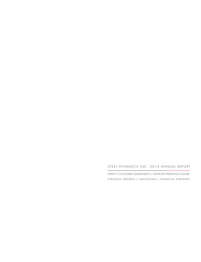 Vorschaubild Steel Dynamics
 Jahresbericht 2014