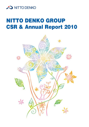 Thumbnail Nitto Denko
 Annual Report 2010