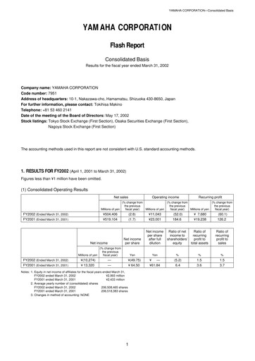Thumbnail Yamaha Financial Statement fy2002